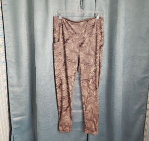 Chico's Tan/Cream/Brown Patterned Leggings (Chico's Size 2 -  Women's 12-14) EUC